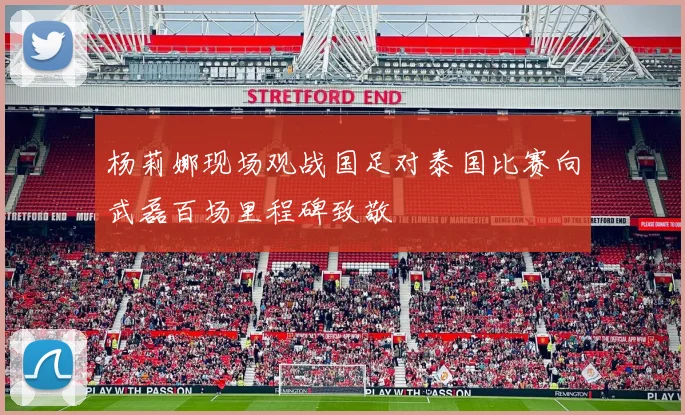 杨莉娜现场观战国足对泰国比赛向武磊百场里程碑致敬